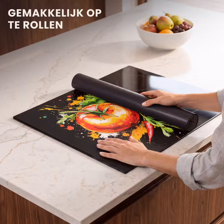 Inductie beschermer - Tomaat - Avocado - Peper - Graffiti - Verf - Modern — 7
