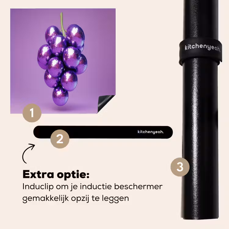Inductie beschermer - Druif - Disco - Glitter - Paars — 8