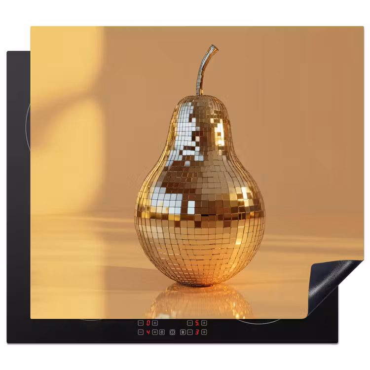 Inductie beschermer - Goud - Disco - Glitter - Peer — 1