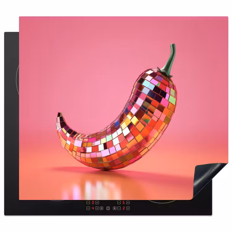 Inductie beschermer - Peper - Disco - Rood - Glitter — 1