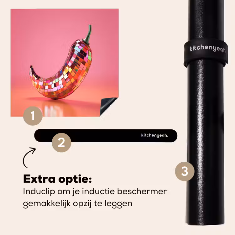 Inductie beschermer - Peper - Disco - Rood - Glitter — 8