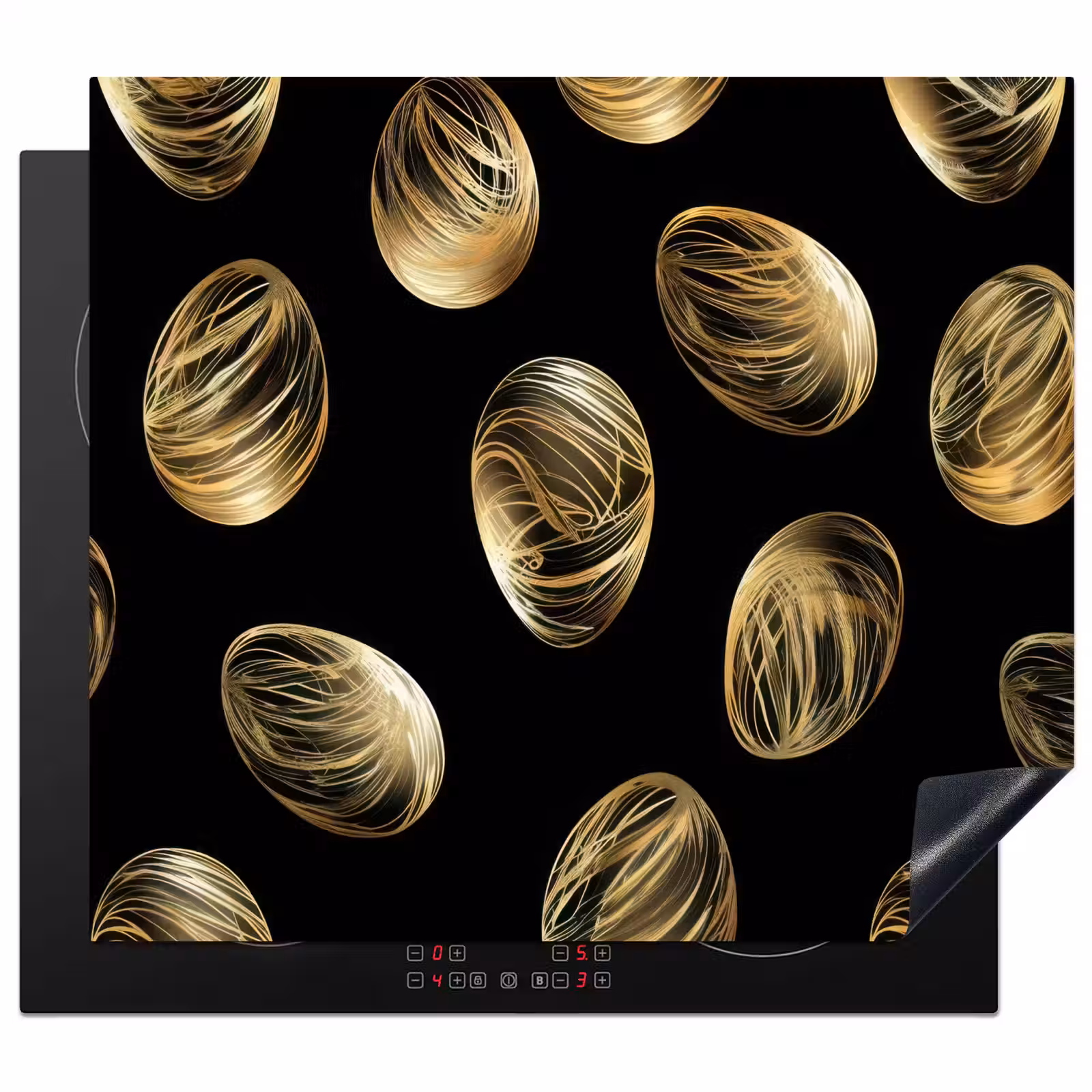 Inductie beschermer - Eieren - Goud - Patroon — 1