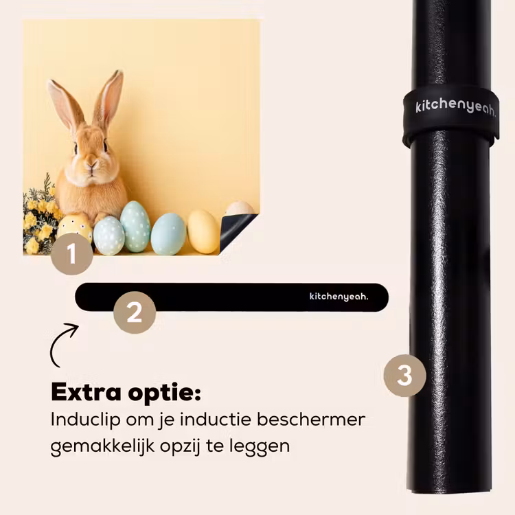 Inductie beschermer - Eieren -  Konijn - Pasteltinten — 8