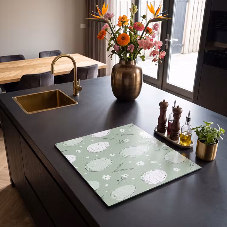Inductie beschermer - Groen - Eieren - Patroon — 2