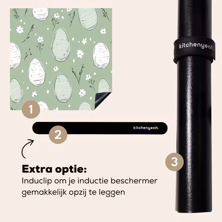 Inductie beschermer - Groen - Eieren - Patroon — 8