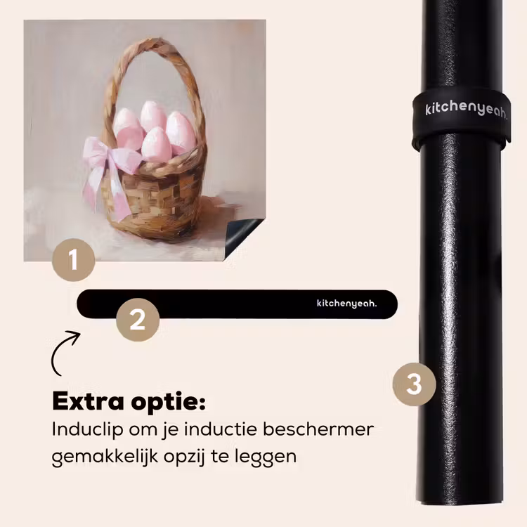 Inductie beschermer - Mand - Eieren - Roze — 8