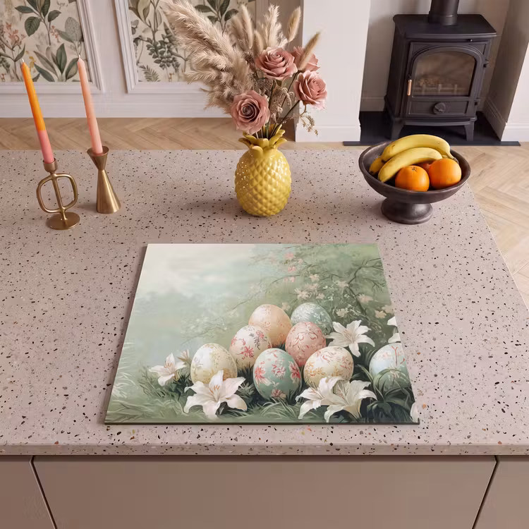 Inductie beschermer - Paaseieren - Pasteltinten - Bloemen — 3