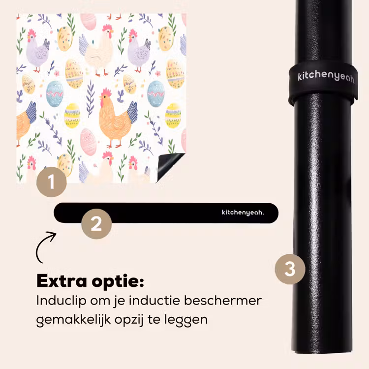Inductie beschermer - Patroon - Kip - Paaseieren — 8