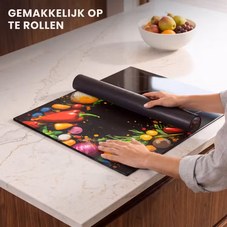 Inductie beschermer - Groente - Graffiti - Kleurrijk - Koken - Abstract — 7