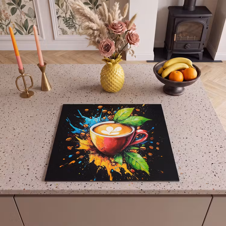 Inductie beschermer - Koffie - Graffiti - Drinken - Abstract — 3