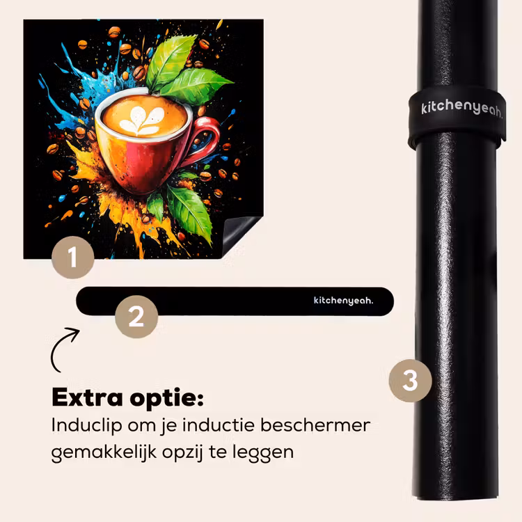 Inductie beschermer - Koffie - Graffiti - Drinken - Abstract — 8
