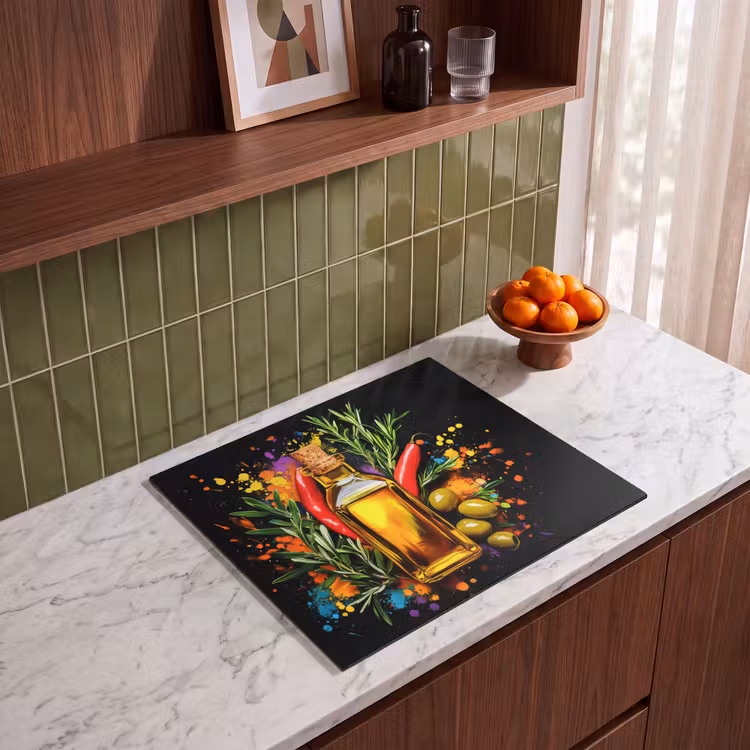 Inductie beschermer - Olijfolie - Graffiti - Peper - Olijven - Modern — 4