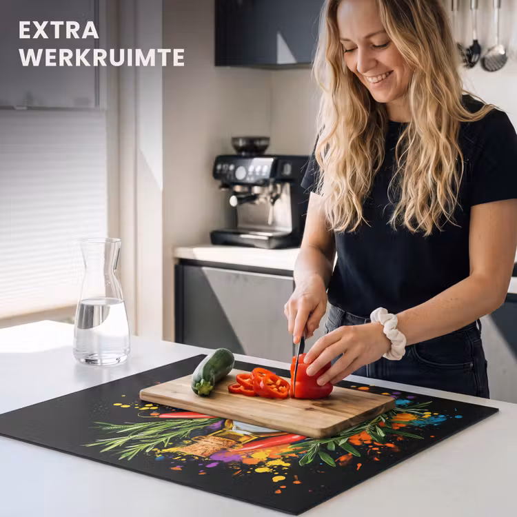 Inductie beschermer - Olijfolie - Graffiti - Peper - Olijven - Modern — 5