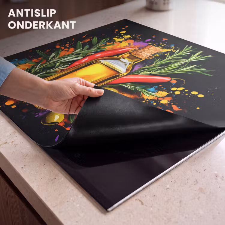 Inductie beschermer - Olijfolie - Graffiti - Peper - Olijven - Modern — 6