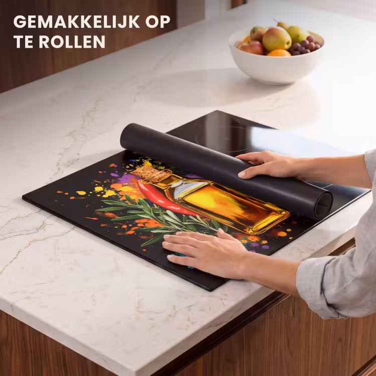 Inductie beschermer - Olijfolie - Graffiti - Peper - Olijven - Modern — 7