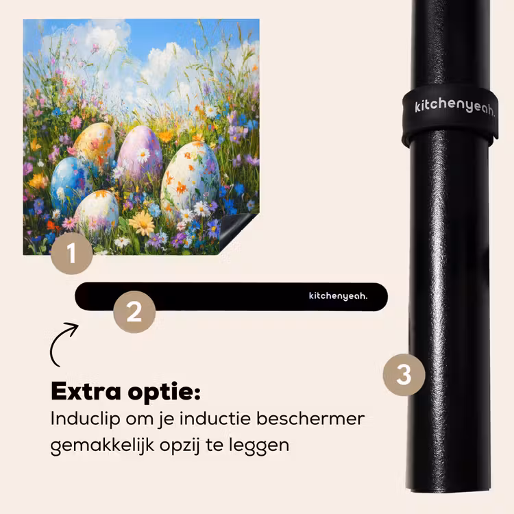 Inductie beschermer - Grasveld - Eieren - Bloemen — 8