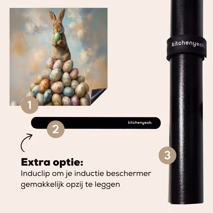 Inductie beschermer - Konijn - Eieren - Kleurrijk — 8
