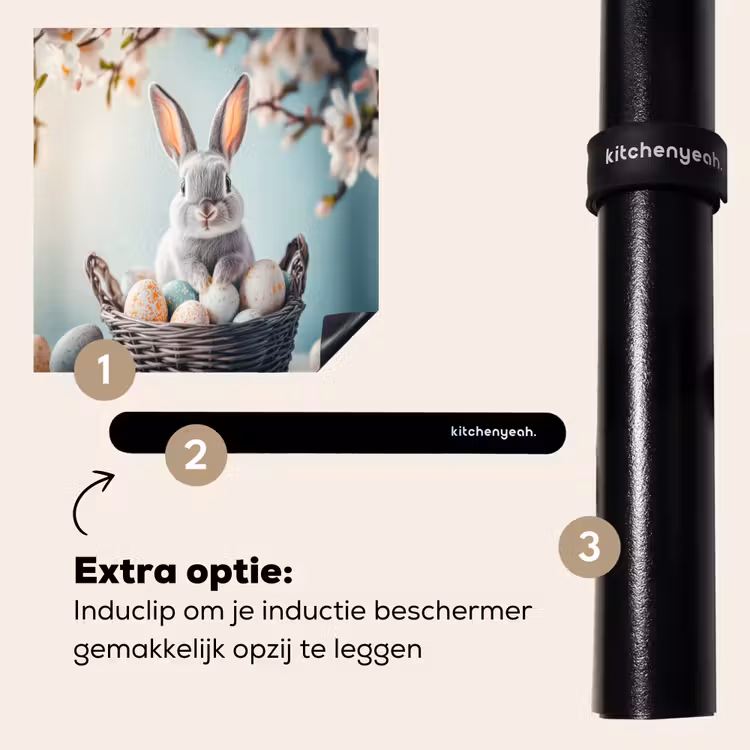 Inductie beschermer - Konijn - Eieren - Mand — 8
