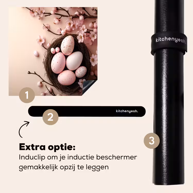 Inductie beschermer - Roze - Bloesems - Eieren — 8