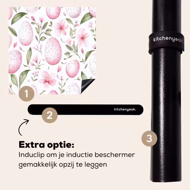 Inductie beschermer - Patroon - Eieren - Roze - Pasen — 8