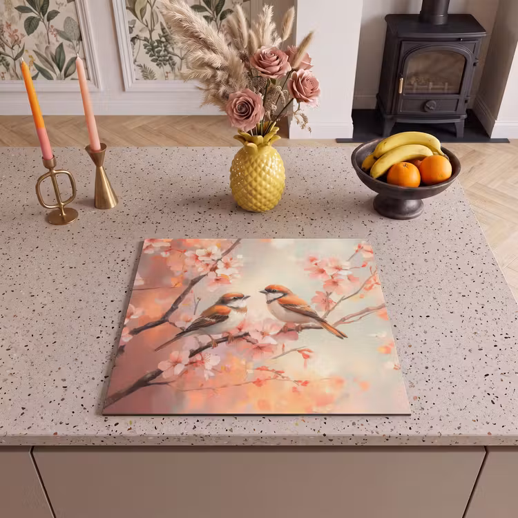 Inductie beschermer - Vogels - Romantic - Bloesemtak — 3