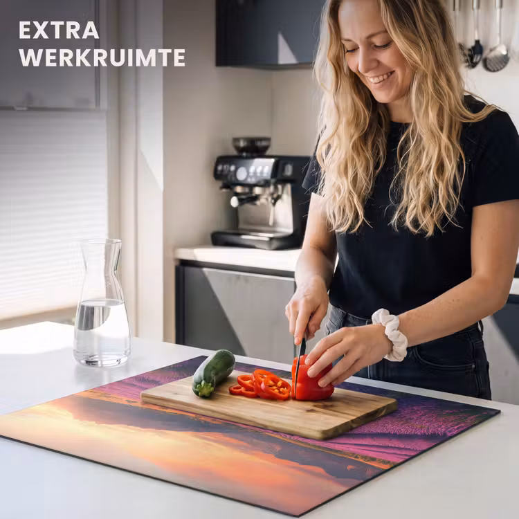 Inductie beschermer - Lavendelveld - Zonsondergang - Paars — 5