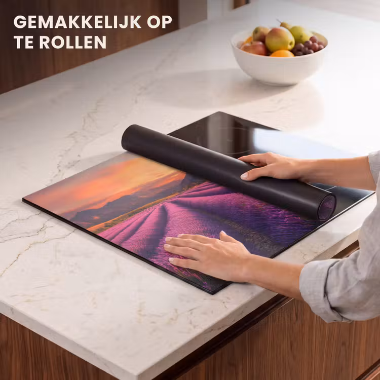 Inductie beschermer - Lavendelveld - Zonsondergang - Paars — 7