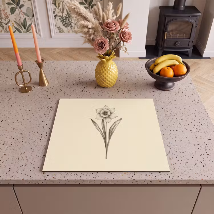 Inductie beschermer - Zwart - Narcis - Illustratie — 3