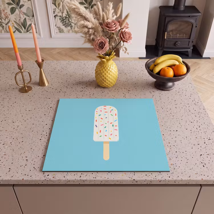 Inductie beschermer - Ijsje - Stokje - Sprinkles - Lichtblauw — 3