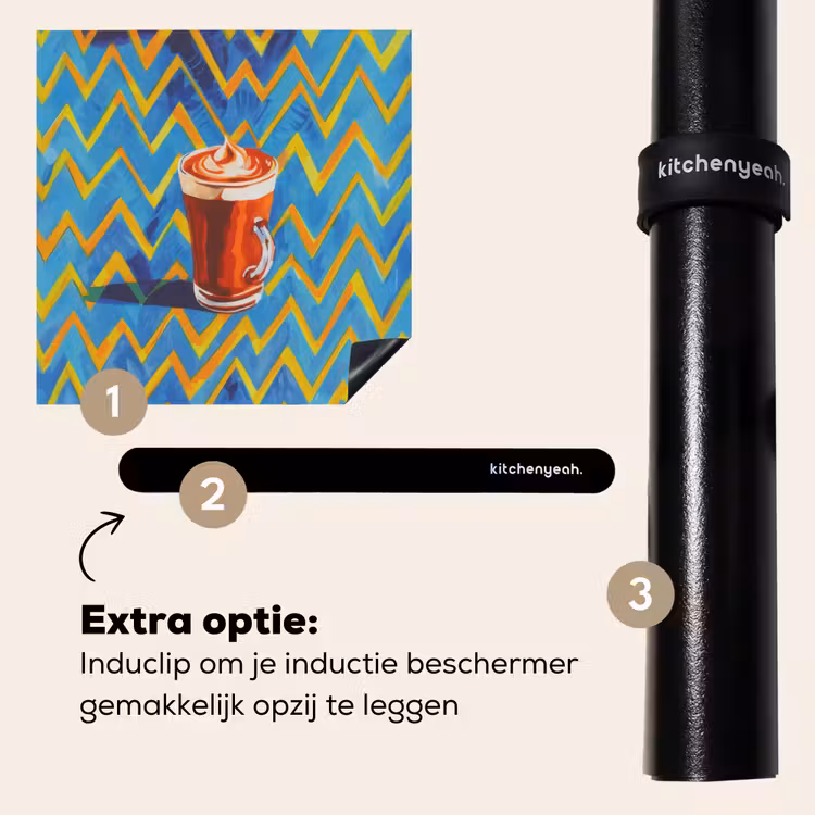 Inductie beschermer - Mok - Koffie - Zigzag - Slagroom — 8