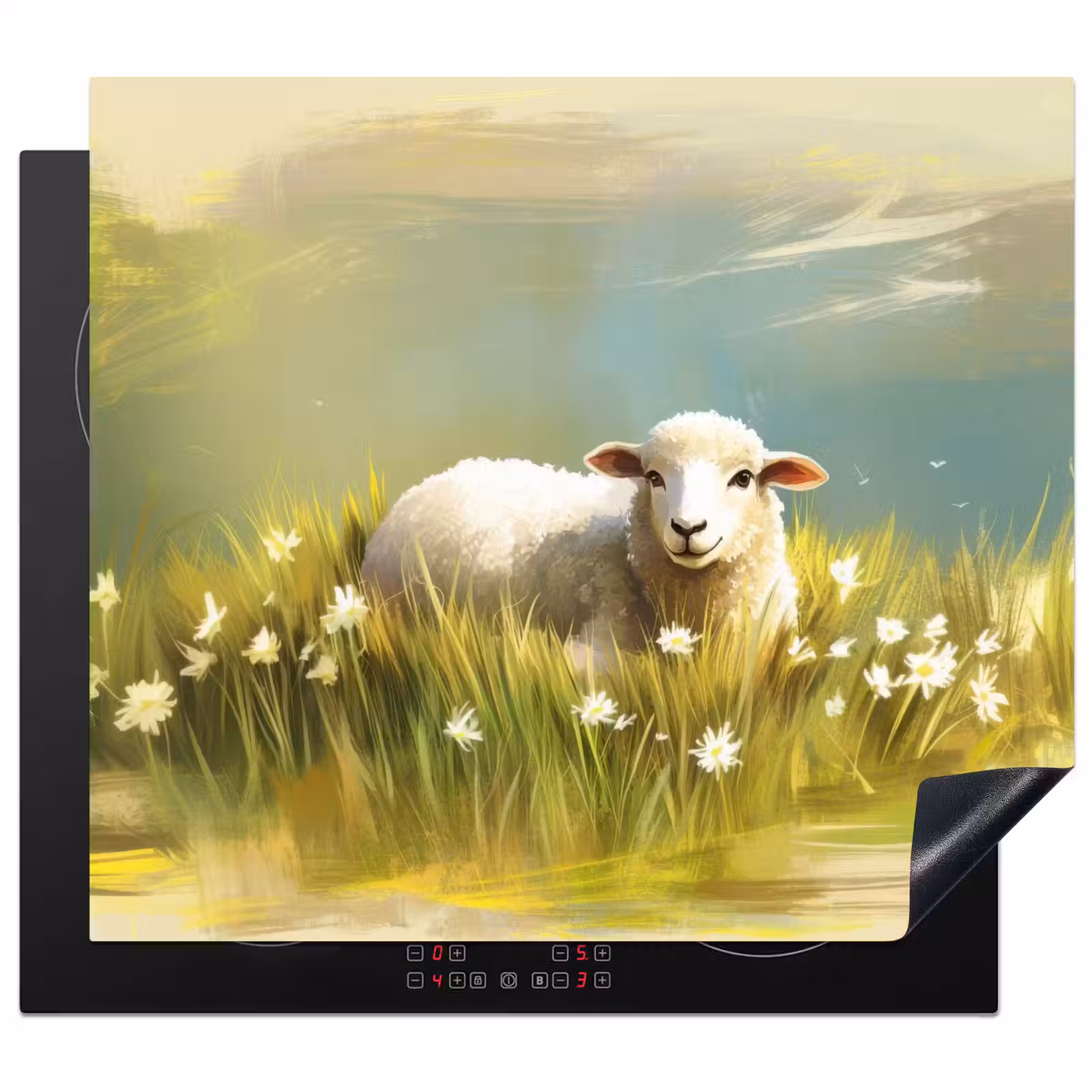 Inductie beschermer - Schaap - Weide - Groen — 1