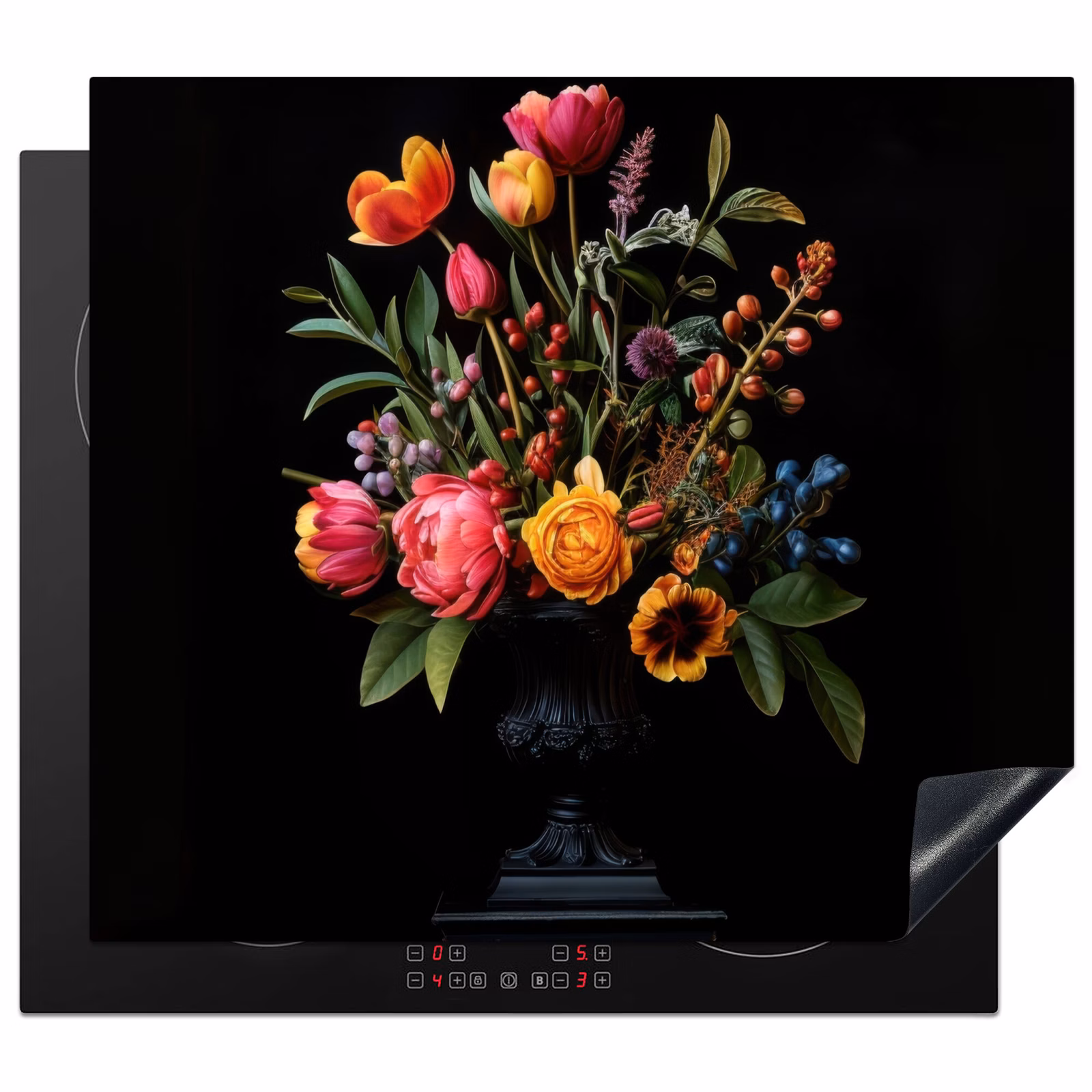 Inductie beschermer - Tulpen - Bessen - Boeket - Vaas — 1