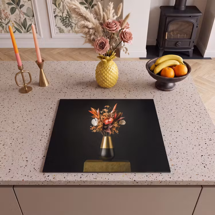 Inductie beschermer - Exotisch - Boeket - Vaas - Goud — 3