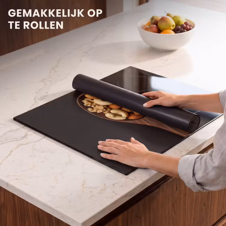 Inductie beschermer - Hout - Noten - Zwart — 7