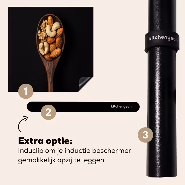 Inductie beschermer - Hout - Noten - Zwart — 8