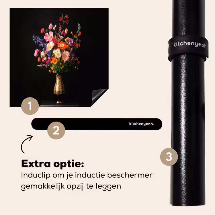 Inductie beschermer - Kleurrijk - Boeket - Vaas - Goud — 8