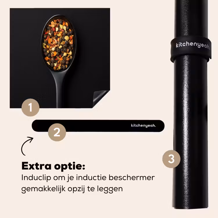 Inductie beschermer - Kruiden - Zwart - Lepel — 8