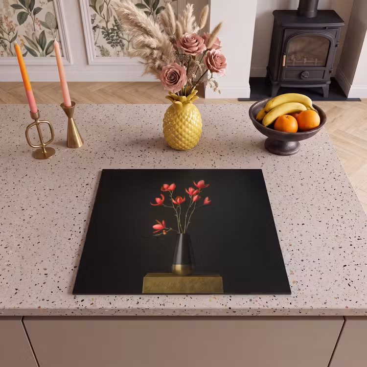 Inductie beschermer - Rode - Bloemen - Vaas — 3