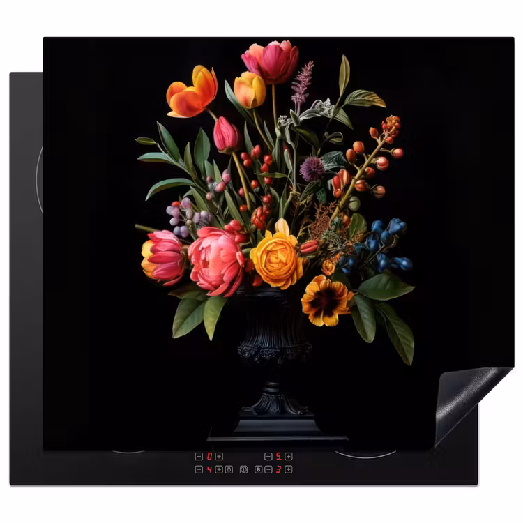Inductie beschermer - Tulpen - Bessen - Boeket - Vaas — 1