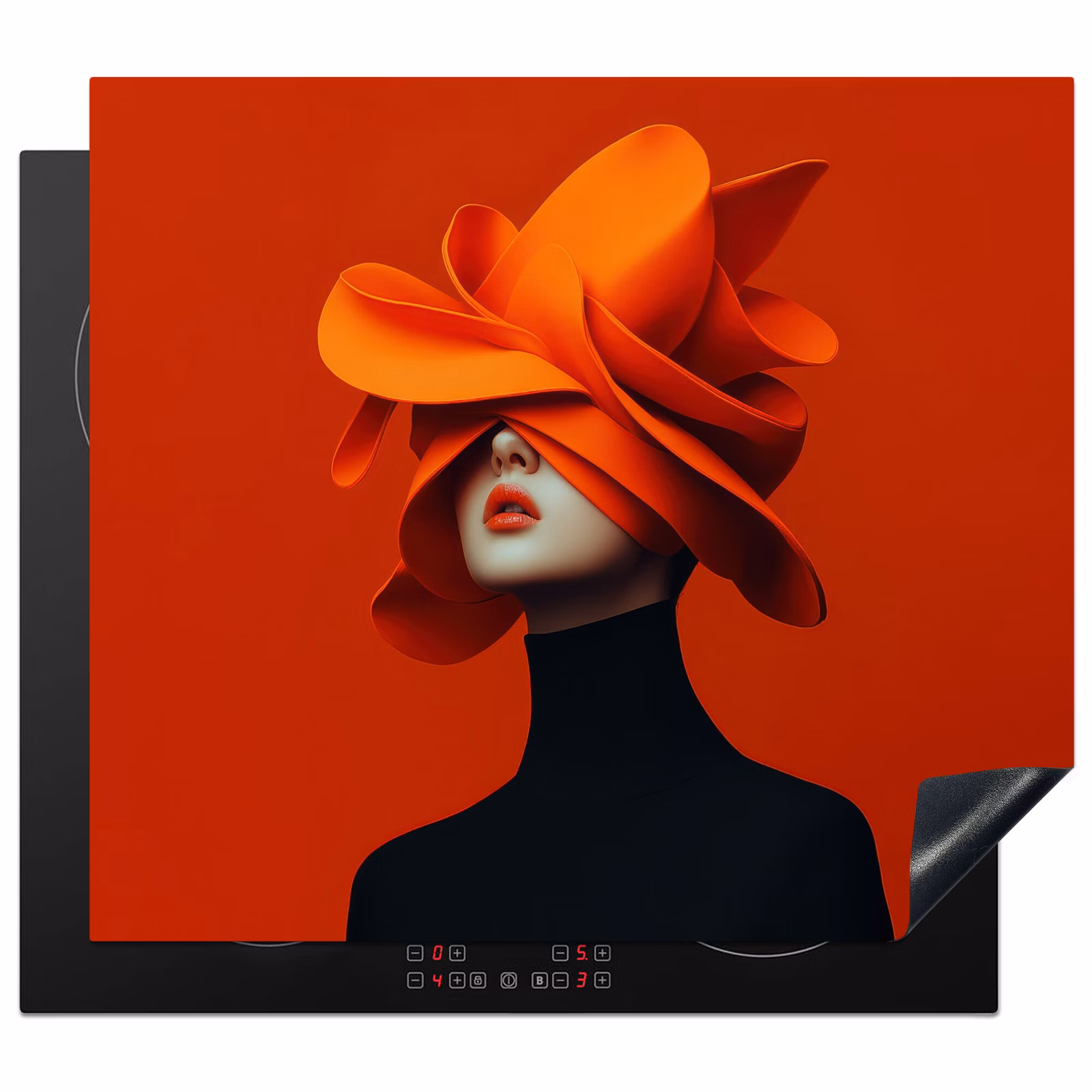 Inductie beschermer - Oranje - Hoed - Vrouw — 1