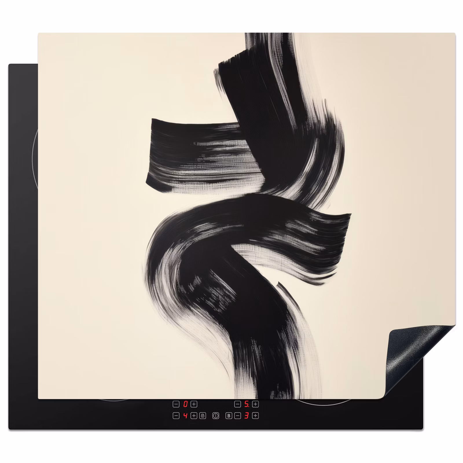Inductie beschermer - Strepen - Zwart - Abstract — 1