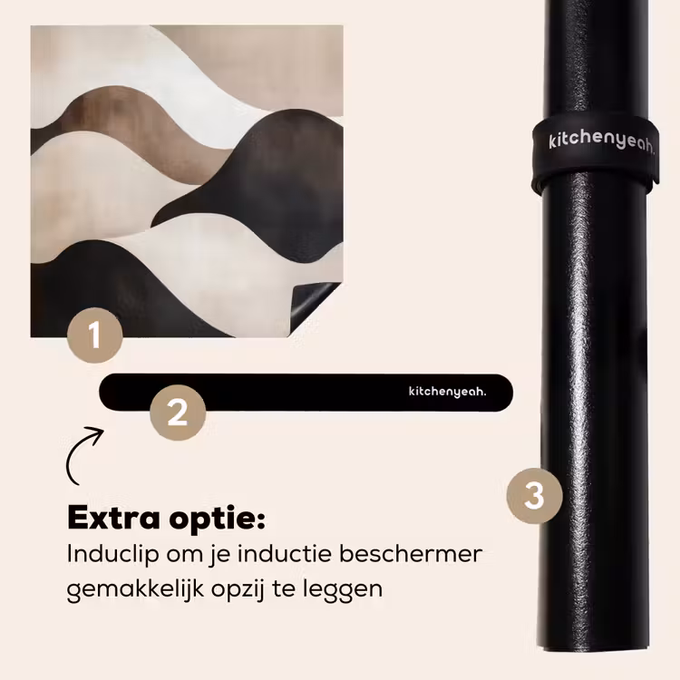 Inductie beschermer - Golven - Abstract - Beige — 8