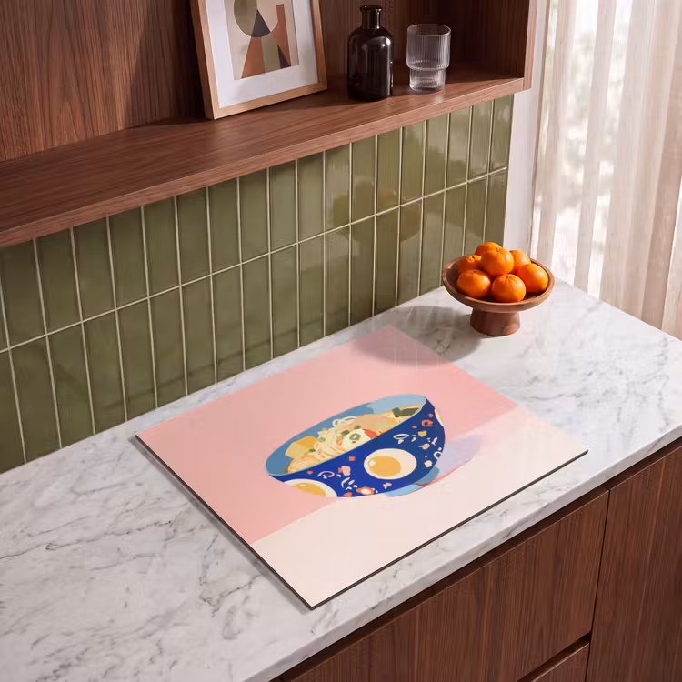 Inductie beschermer - Noodles - Kom - Blauw - Illustratie — 4