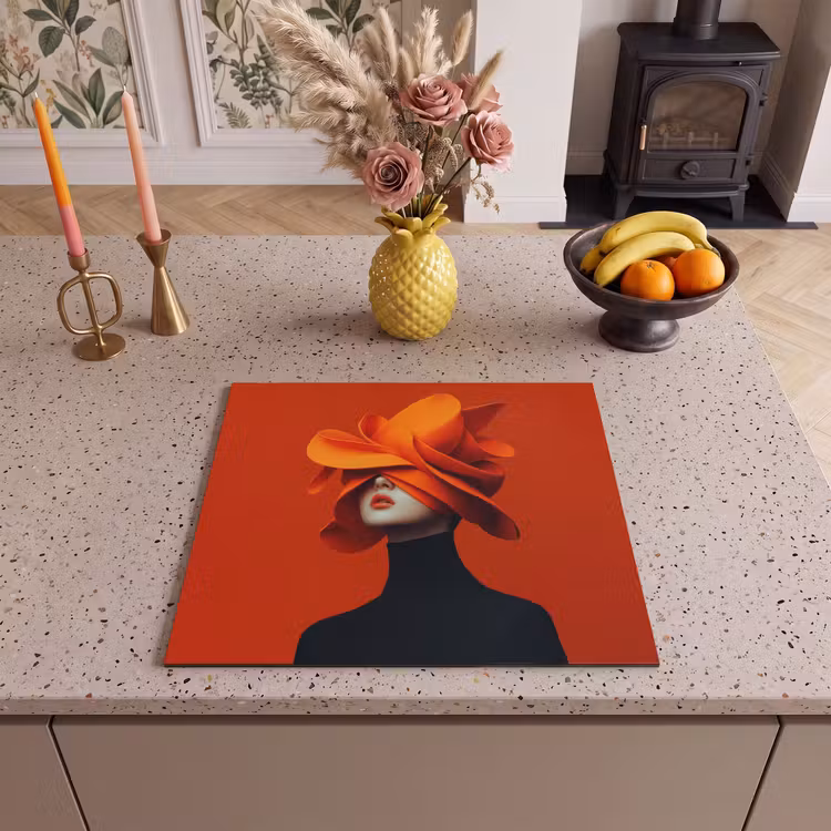 Inductie beschermer - Oranje - Hoed - Vrouw — 3