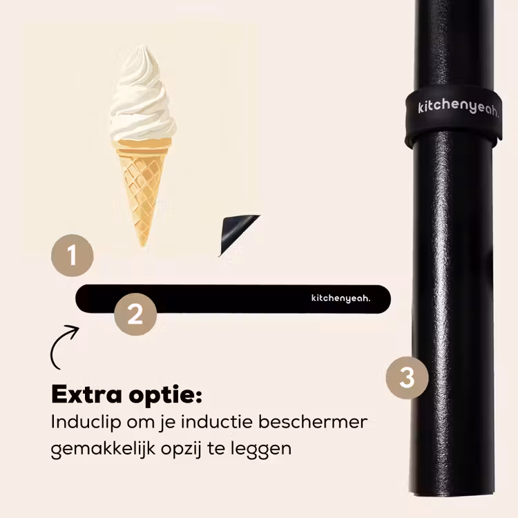 Inductie beschermer - Softijs - Hoorntje - Wit — 8