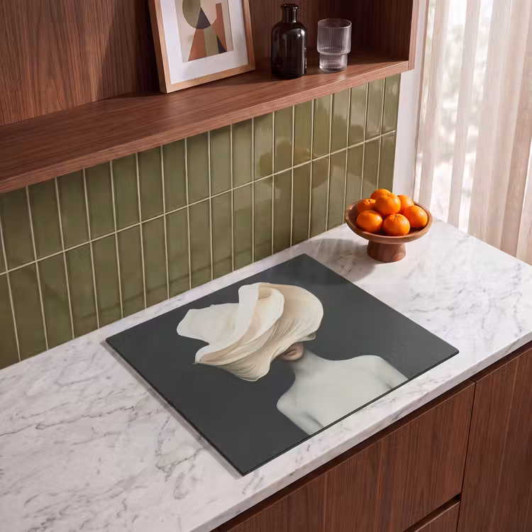 Inductie beschermer - Vrouw - Beige - hoed — 4