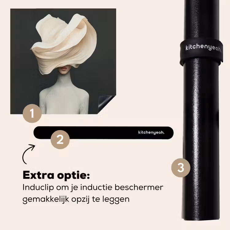 Inductie beschermer - Vrouw - Beige - hoed — 8