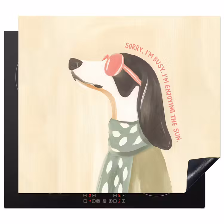 Inductie beschermer - Quote - Hond - Zonnebril — 1