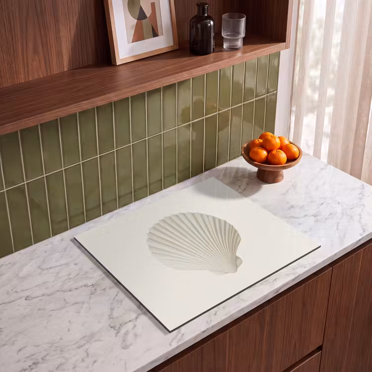 Inductie beschermer - Schelp - Minimalistisch - Wit — 4
