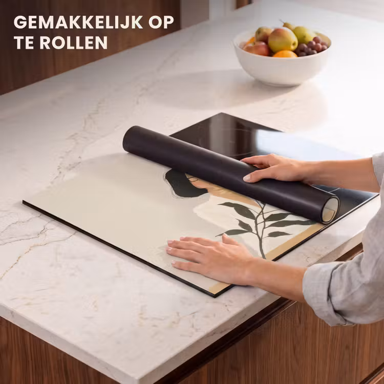 Inductie beschermer - Vrouw - Bloem - Geel - Minimalistisch — 7